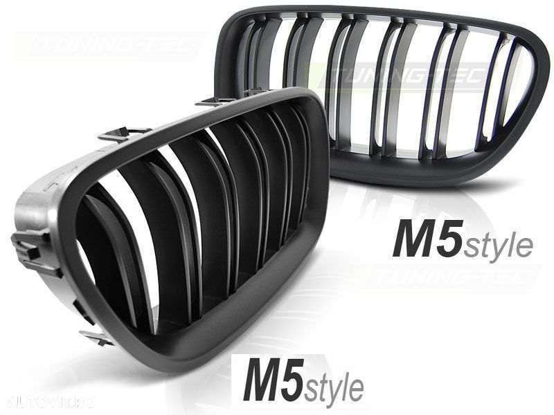 Grile BMW pentru Seria 5 F10 F11 NEW M5 M LOOK NEGRU MAT  CALITATE PREMIUM ⭐️⭐️⭐️⭐️⭐️ - 1