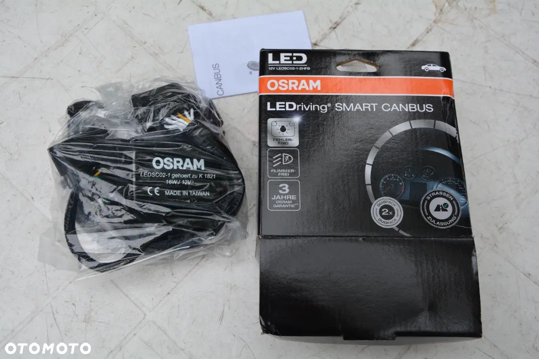 OSRAM LEDriving SMART CANBUS, LEDSC02-1, omija system rozpoznawania awarii lampy Retrofit jak Night Breaker H7-LED - 1