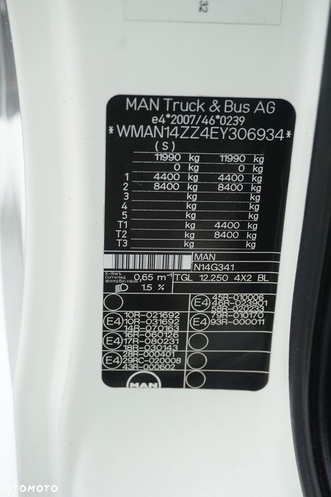 MAN / TGL / 12.250 / SKRZYNIOWY + HDS / FASSI F 65 / PILOT - 11