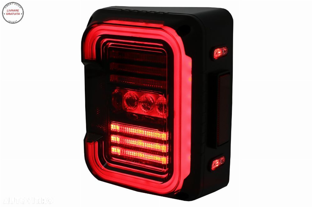 Stopuri Full LED JEEP Wrangler JK (2007-2017) Fumuriu- livrare gratuita - 9