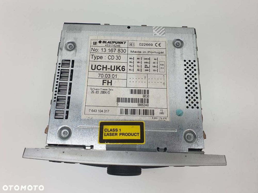 RADIO ODTWARZACZ CD OPEL MERIVA A 13167830 - 4