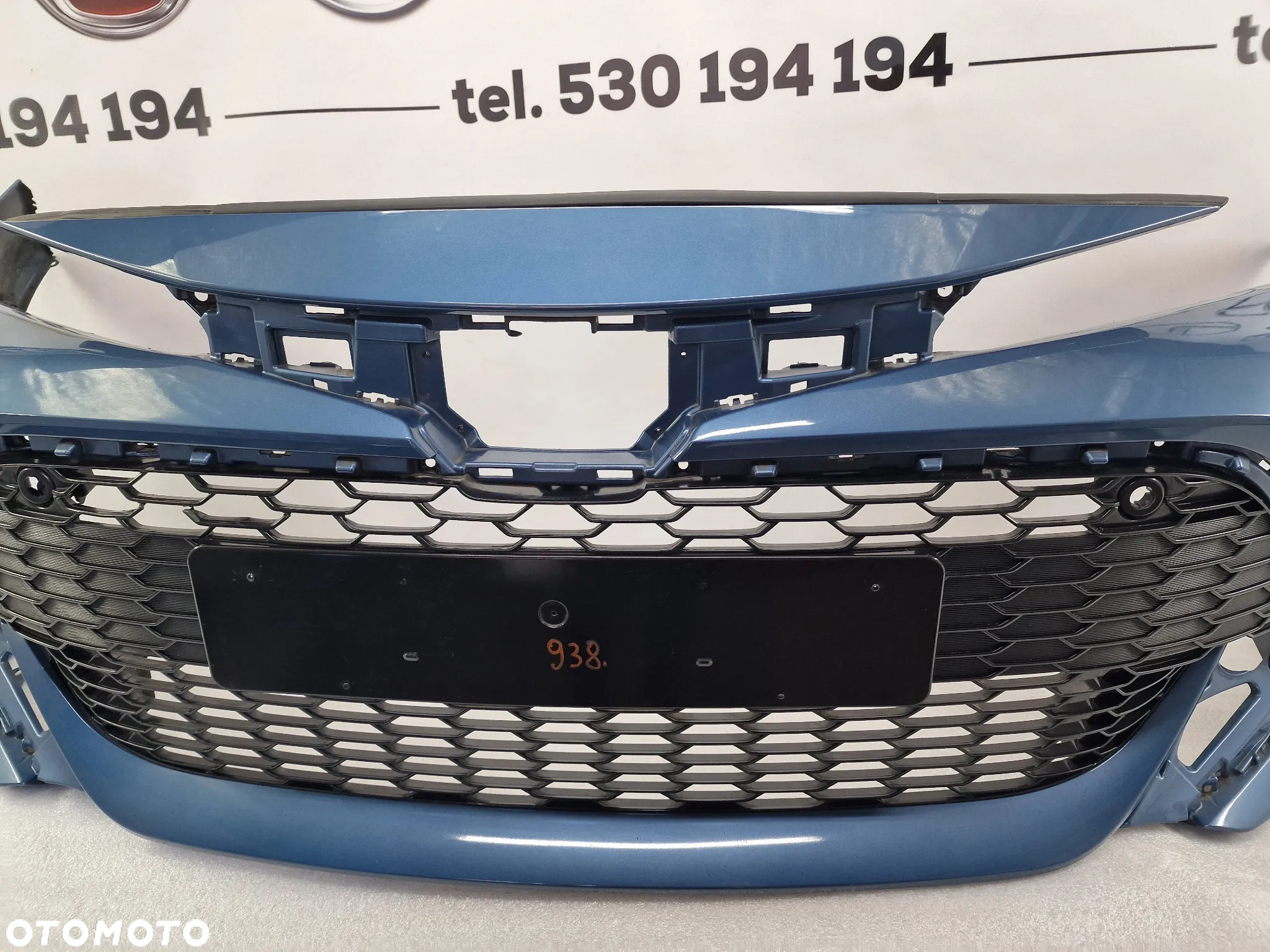 TOYOTA COROLLA XII E21 18- ZDERZAK PRZEDNI PRZÓD NA SPRYSKI + 6X PDC + KRATKA ŚRODKOWA , KOLOR BŁĘKITNY METALIK , NR 52119-02P40 / 52119-02S20 , NR AUKCJI NZ938 - 11