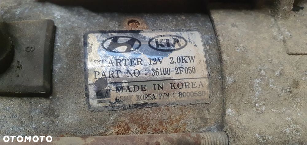 Rozrusznik starter silnika Kia Sportage III 2.0 CRDI 36100-2F050 - 8