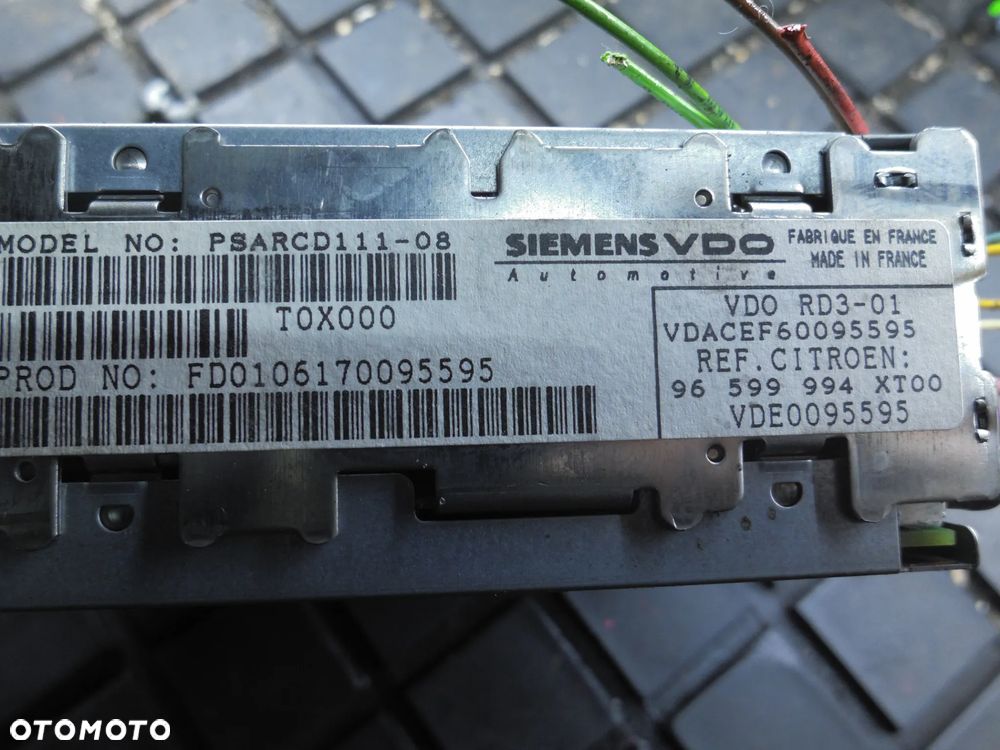 RADIO CD CITROEN PEUGEOT 96599994 - 3