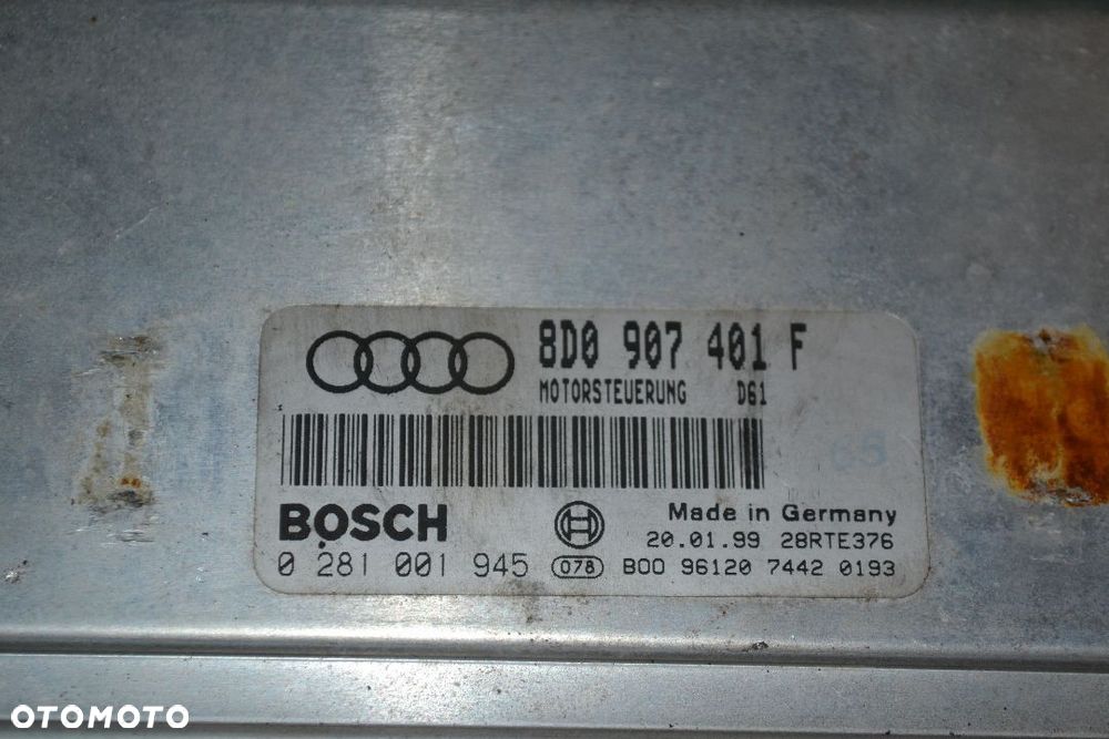 VW AUDI 2,5 TDI KOMPUTER STEROWNIK SILNIKA 8D0907401F 0281001945 - 2