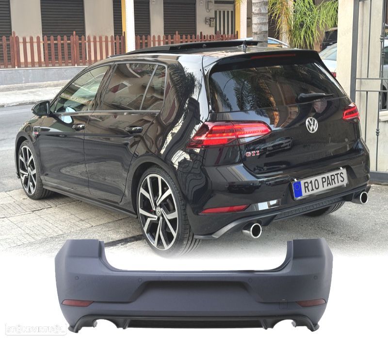 PÁRA-CHOQUES TRASEIRO VOLKSWAGEN VW GOLF 7.5 17-20 LOOK GTI PDC - 1