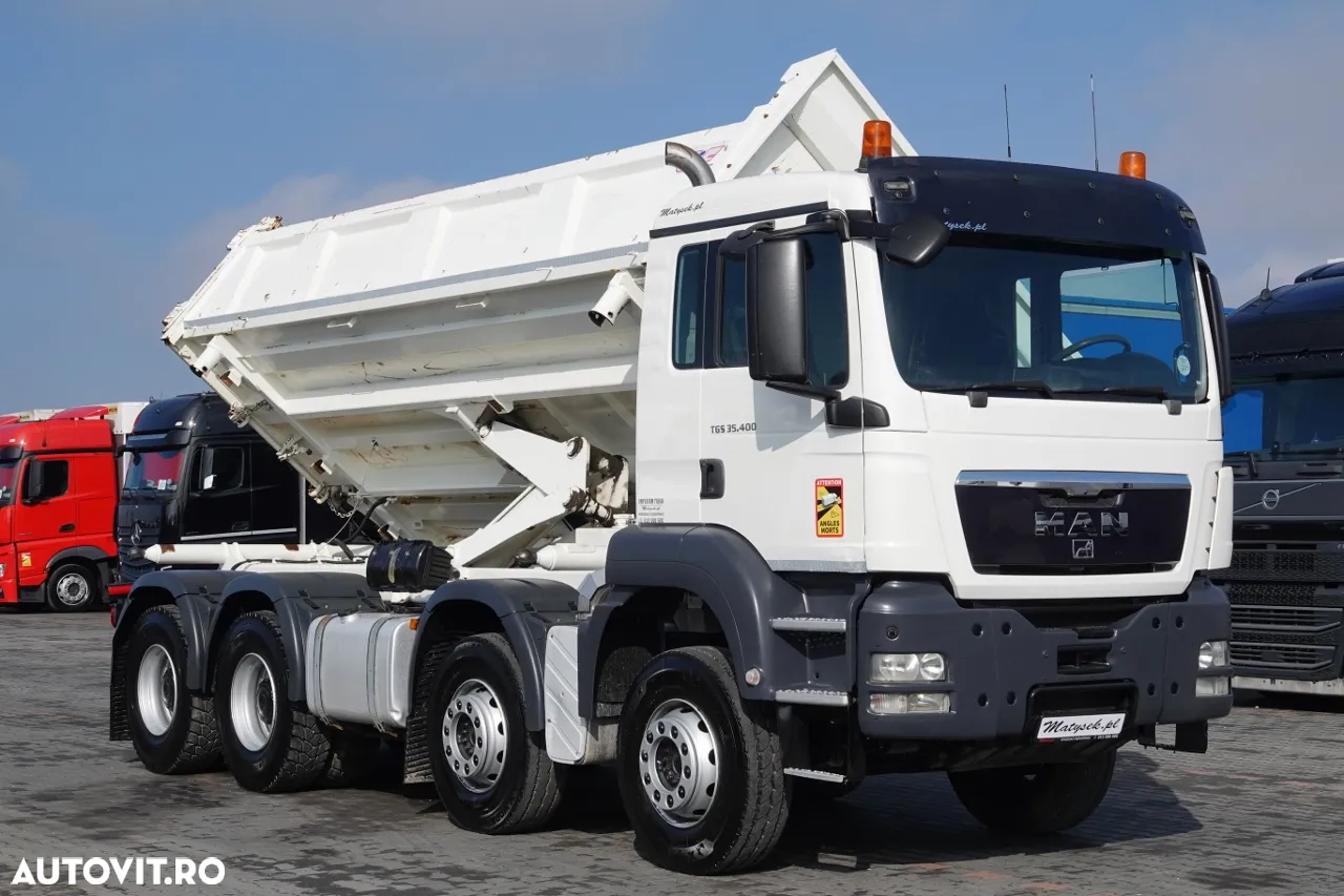 MAN TGS 35.400 / 8x4 / BASCULANTE / BORDMATIC / HYDROBOARD / ANVELOPE 100% - 8