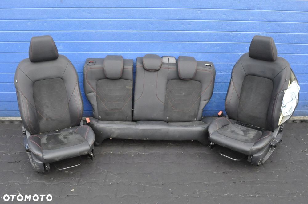 FORD FIESTA MK8 5D PRZEKŁADKA WNĘTRZA FOTELE KANAPA PÓŁSKÓRA ALCANTARA - 1