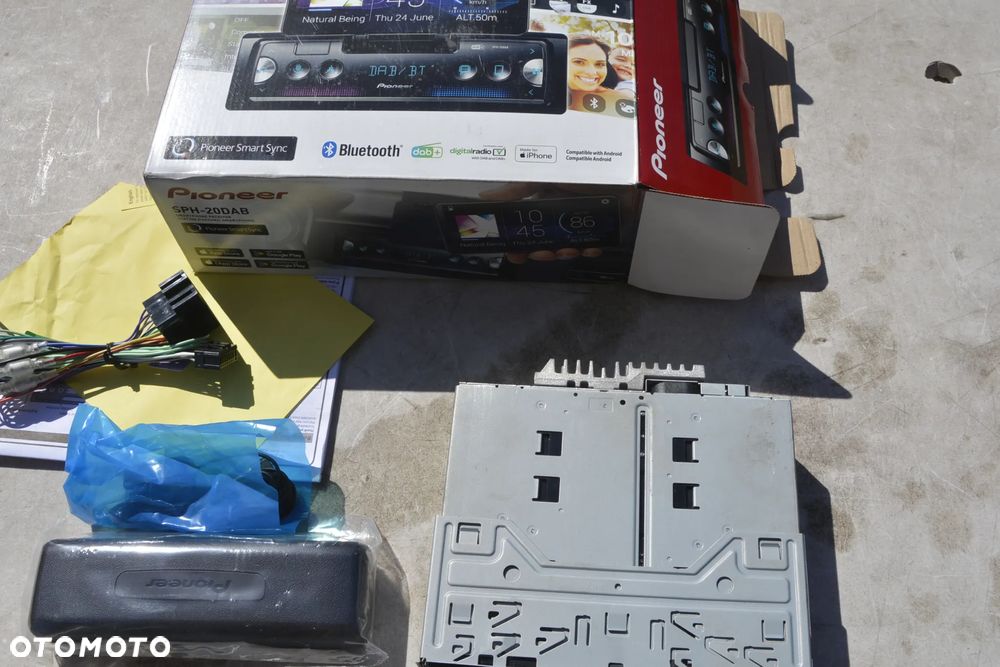 PIONEER SPH-20DAB 1DIN USB MP3 RADIO UCHWYT NA TEL - 1
