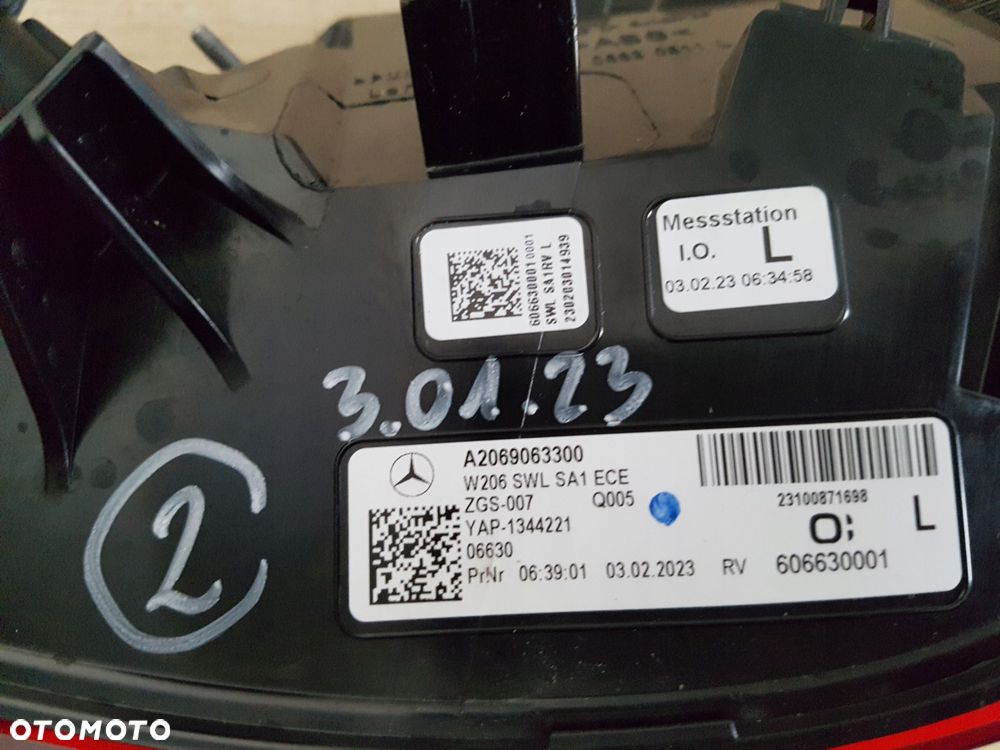 mercedes c w206 lampa lewy tył a2069063300 - 4