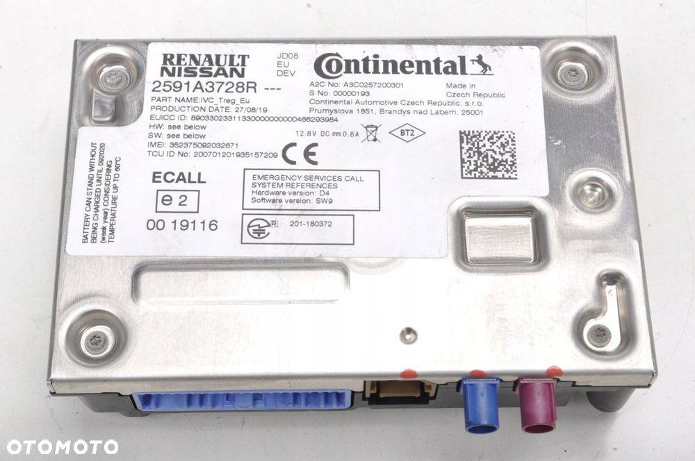 RENAULT TALISMAN LIFT MODUŁ NAWIGACJI 2591A3728R - 3