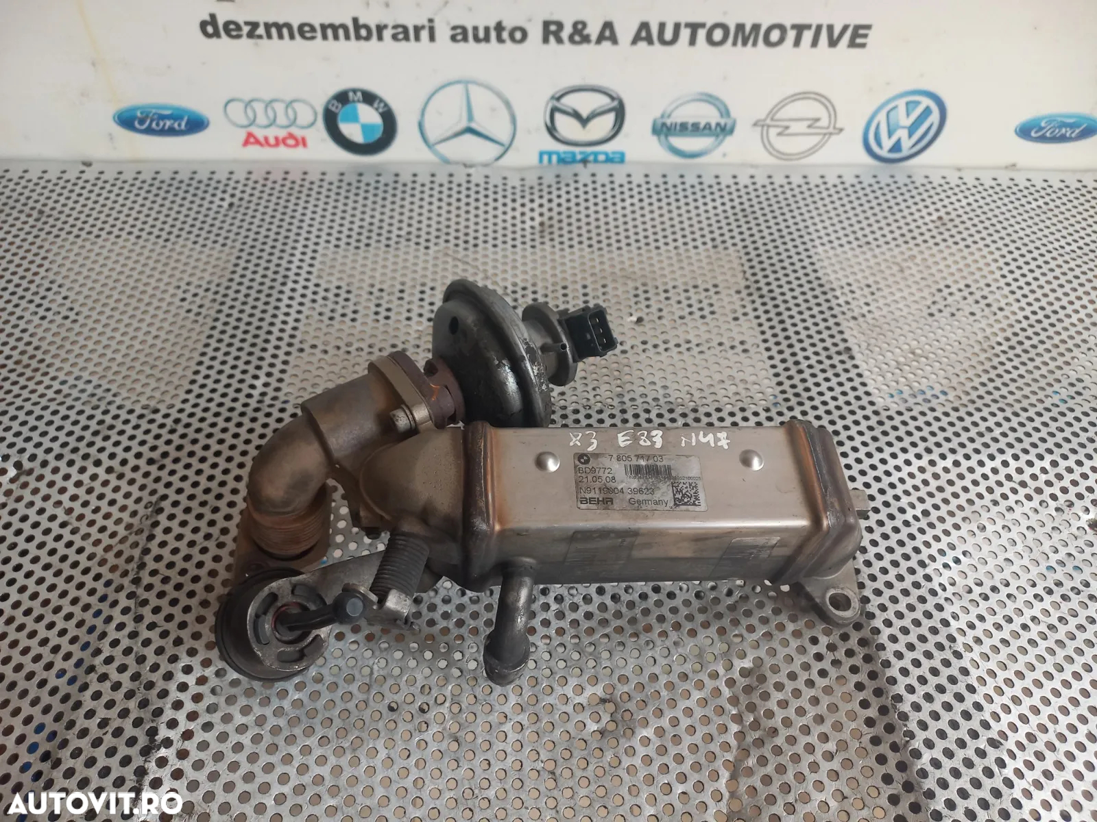 Supapa Valva Egr Racitor Gaze Egr Bmw X3 E83 X1 E84 2.0 D N47 177 Cai Cod   E90 E91 E87 E60 ETC. De - 2