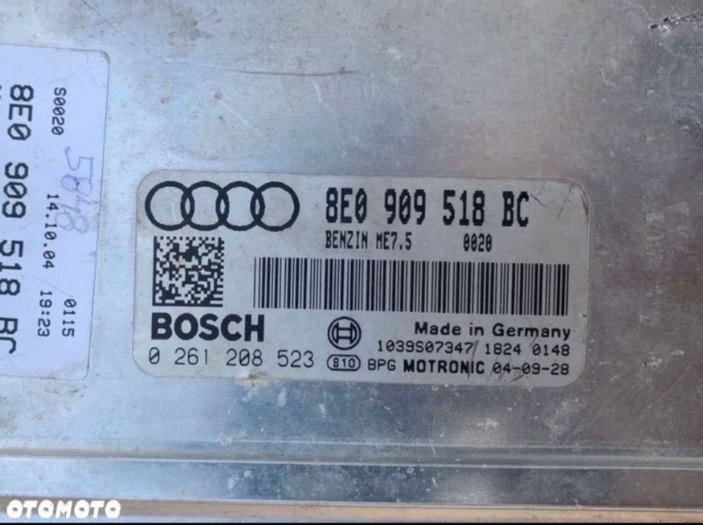 8E0909518BC Komputer sterownik silnika ECU audi a4 b6 - 3