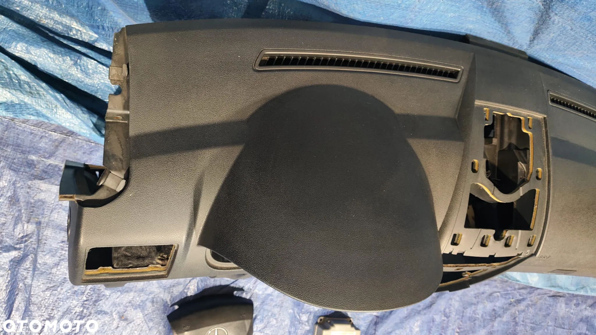 DESKA ROZDZIELCZA KONSOLA SCHOWEK PASAŻERA PODUSZKA KIEROWCY PASAŻERA SENSOR AIRBAG PAS PASY BEZPIECZEŃSTWA PRZÓD TYŁ KOMPLET ZESTAW CZARNE MERCEDES A-KLASA W169 A169 LIFT 5D 5 DRZWI AVANTGARDE - 7