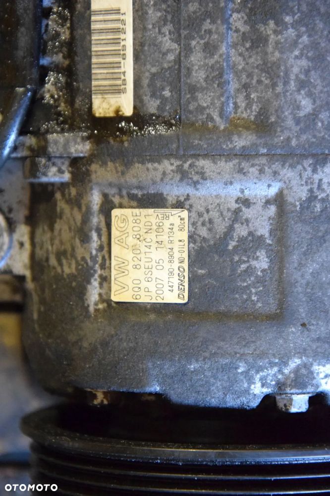 VW Polo IV 9N 1.2 Kompresor klimatyzacji spreżarka 6Q0820808E Fabia Ibiza Fox - 3