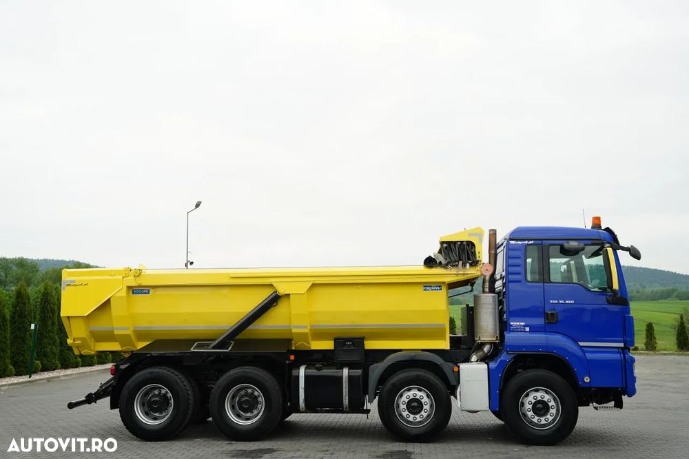 MAN TGS 35.460 / 8x4 / BASCĂLĂTOR 5.8 M / HIDROCLAPĂ / NAVIGAȚIE / 2018 - 10