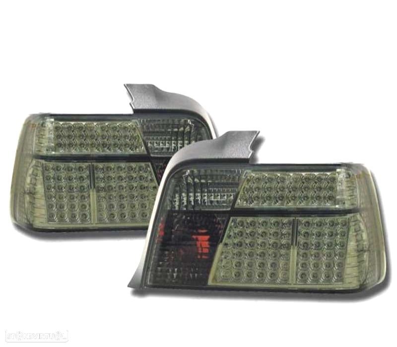 FAROLINS TRASEIROS LED BMW E36 90-99 CROMADO ESCURECIDO - 1