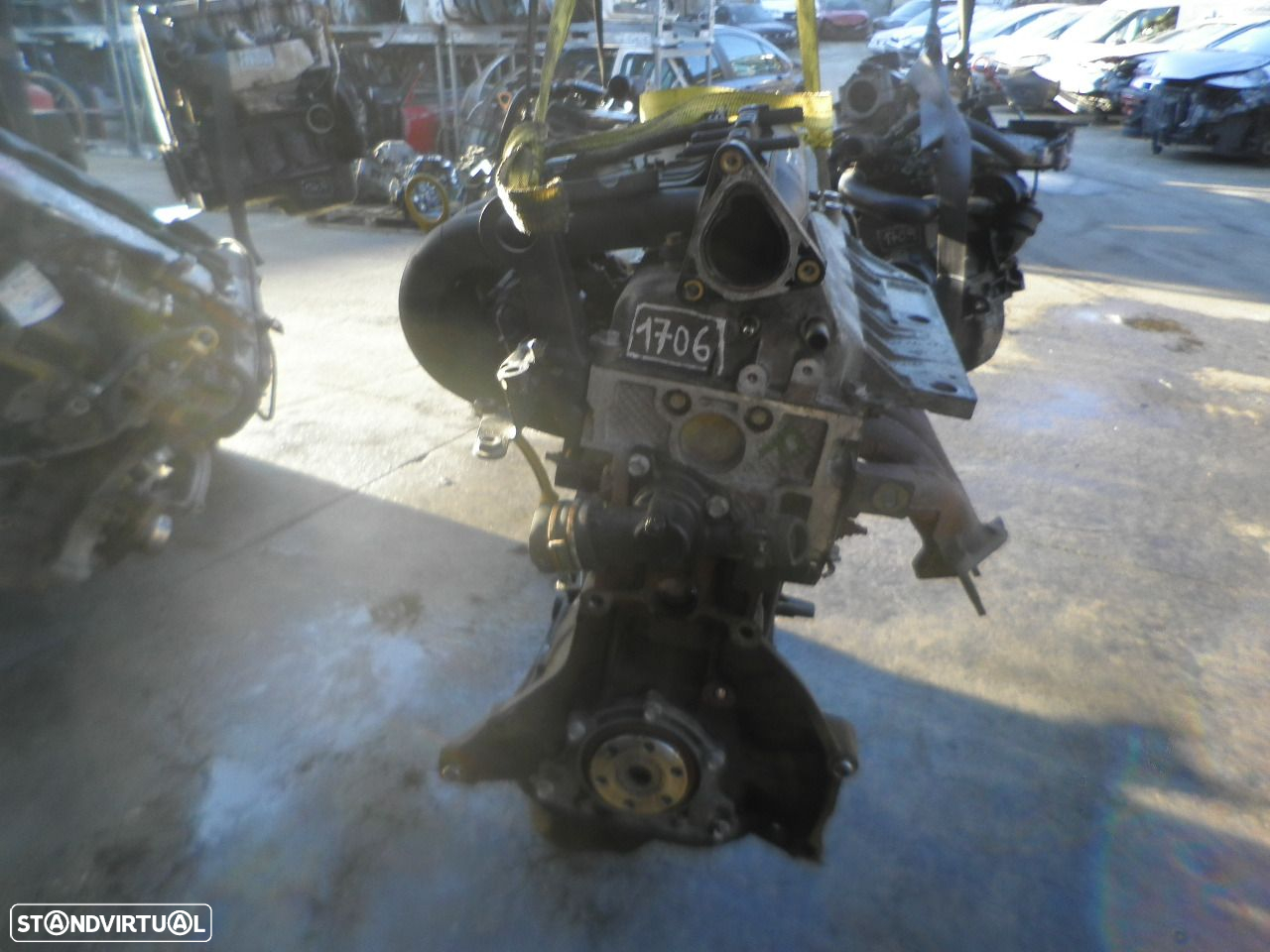 Motor D7FD720 RENAULT CLIO 2 1998 1.2I 60CV 5P PRETO - 3