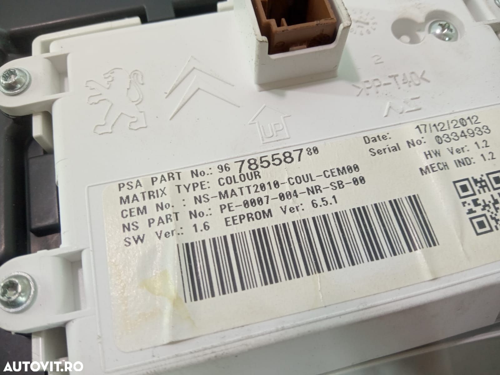 Ceasuri de bord 9678558780 Peugeot 208 1 [2012 - 2016] - 3
