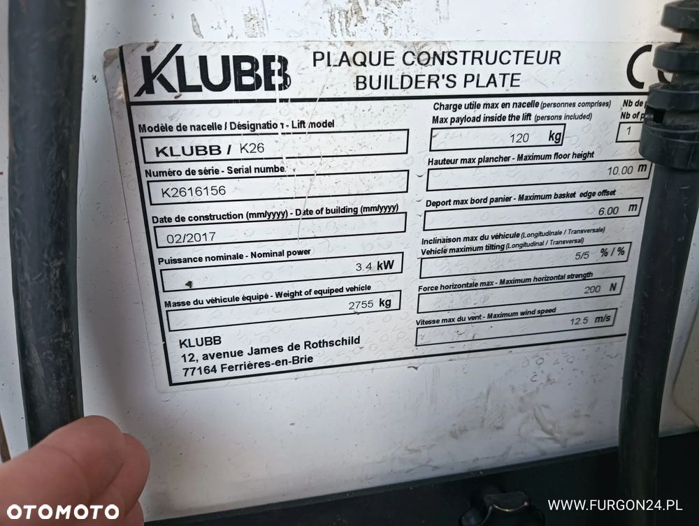 PODNOŚNIK KOSZOWY ZWYŻKA KLUBB K26 2017R - 8