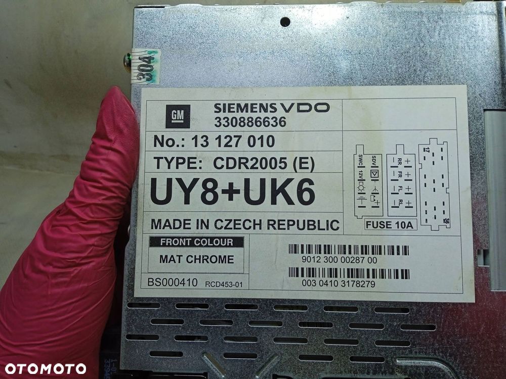 Radio Fabryczne Cd 13127010 Opel Meriva A - 5