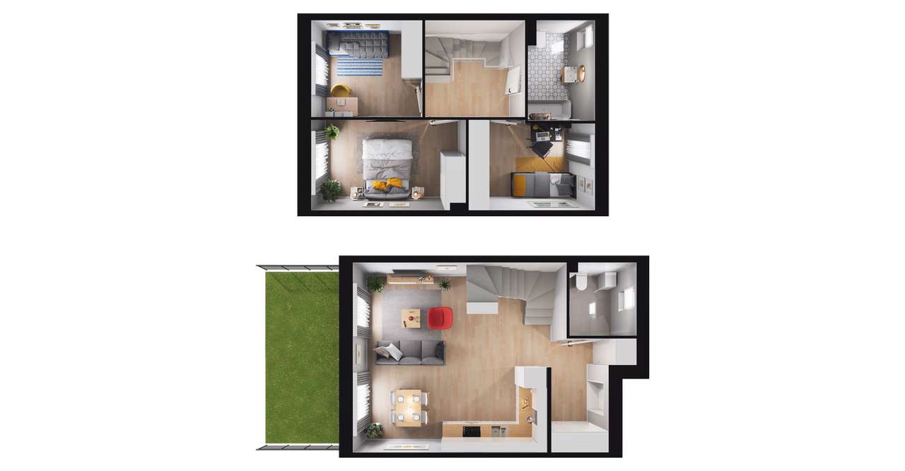 4-pokojowy dom 82m2 + ogródek Bezpośrednio - Pełny obrazek: 3/11