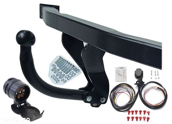 HAK HOLOWNICZY + WIĄZKA 13 PIN + ADAPTER 13/7 RENAULT SCENIC 2 II+GRAND 2003-2009 - 1