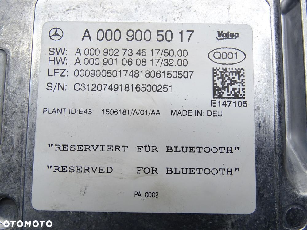 MODUŁ STEROWNIK BLUETOOTH A0009005017 MERCEDES W177 A KLASA - 4