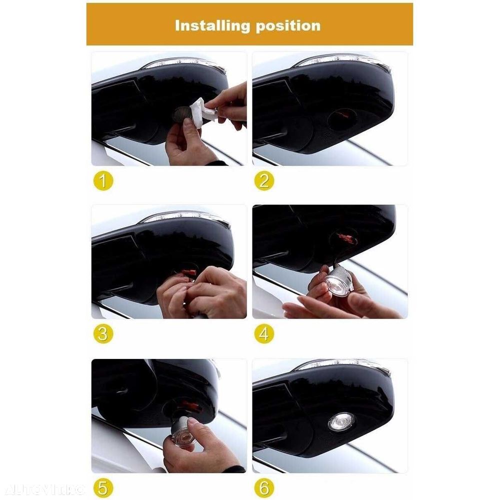 Lampi Led Oglinda exterioara Ford Fusion Mondeo Taurus PUDDLE LIGHT - 4