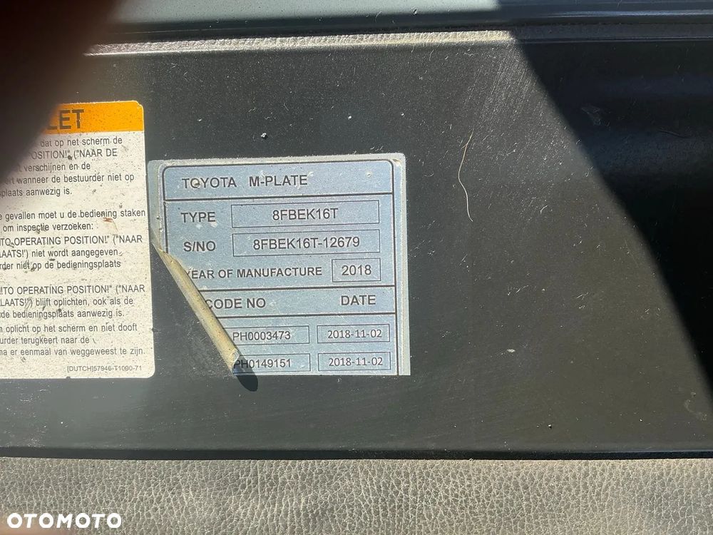 Toyota 8FBEK16T - 10