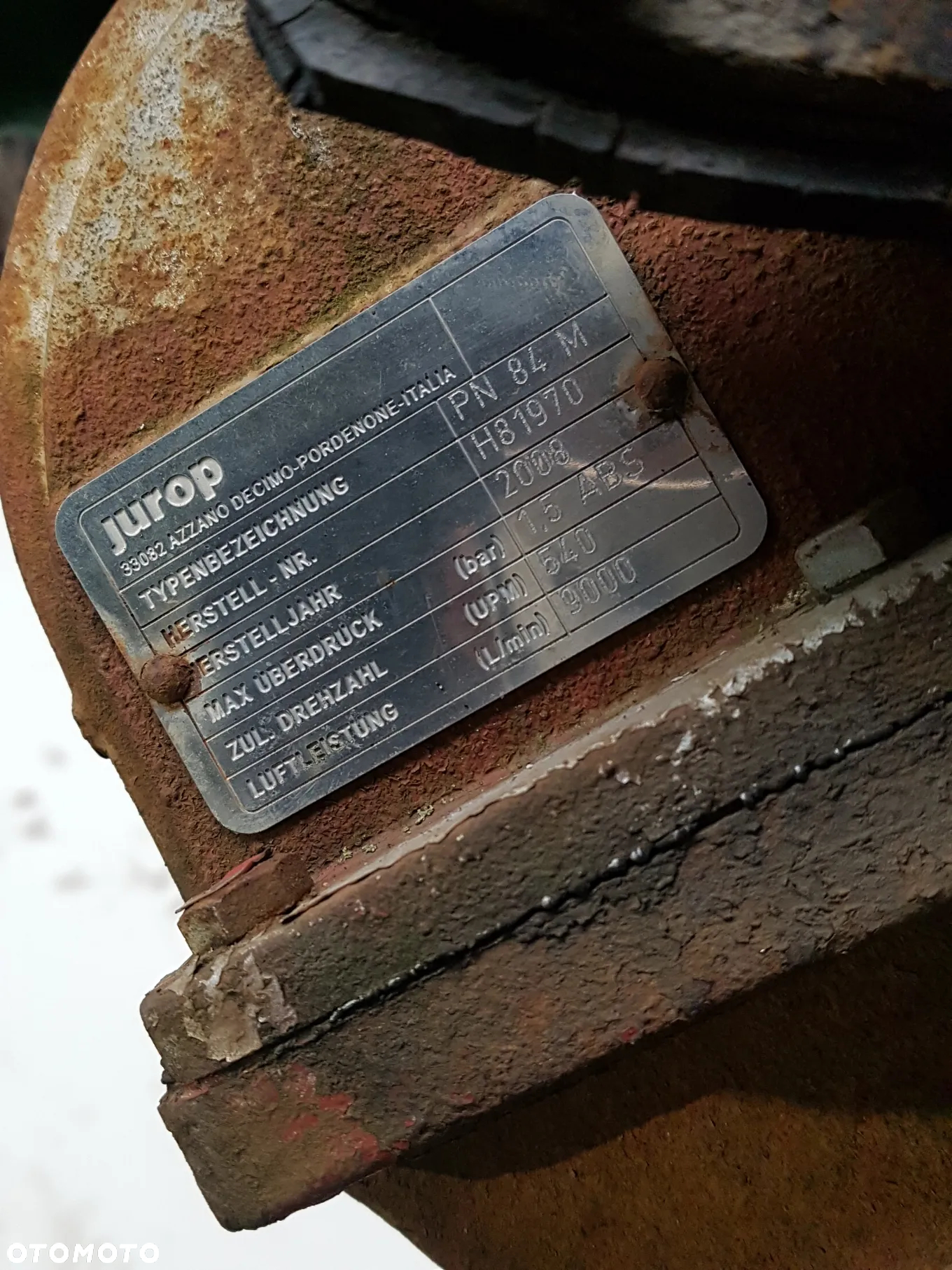 POMPA PRÓŻNIOWA DO BECZKOWOZU JUROP PN 84M - 12