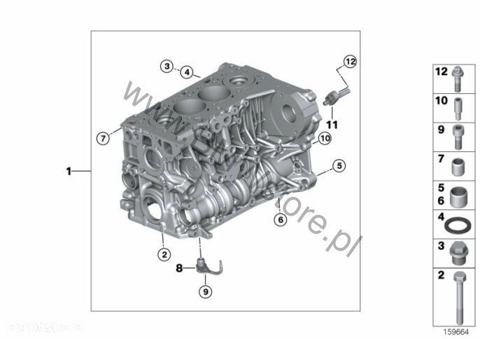 NOWY ORYGINALNY Blok silnika N47 N47D20 A B C 2.0d Diesel BMW E87 E60 E90 E83 7811138 2285304 2179680 2285305 2179684 - 15