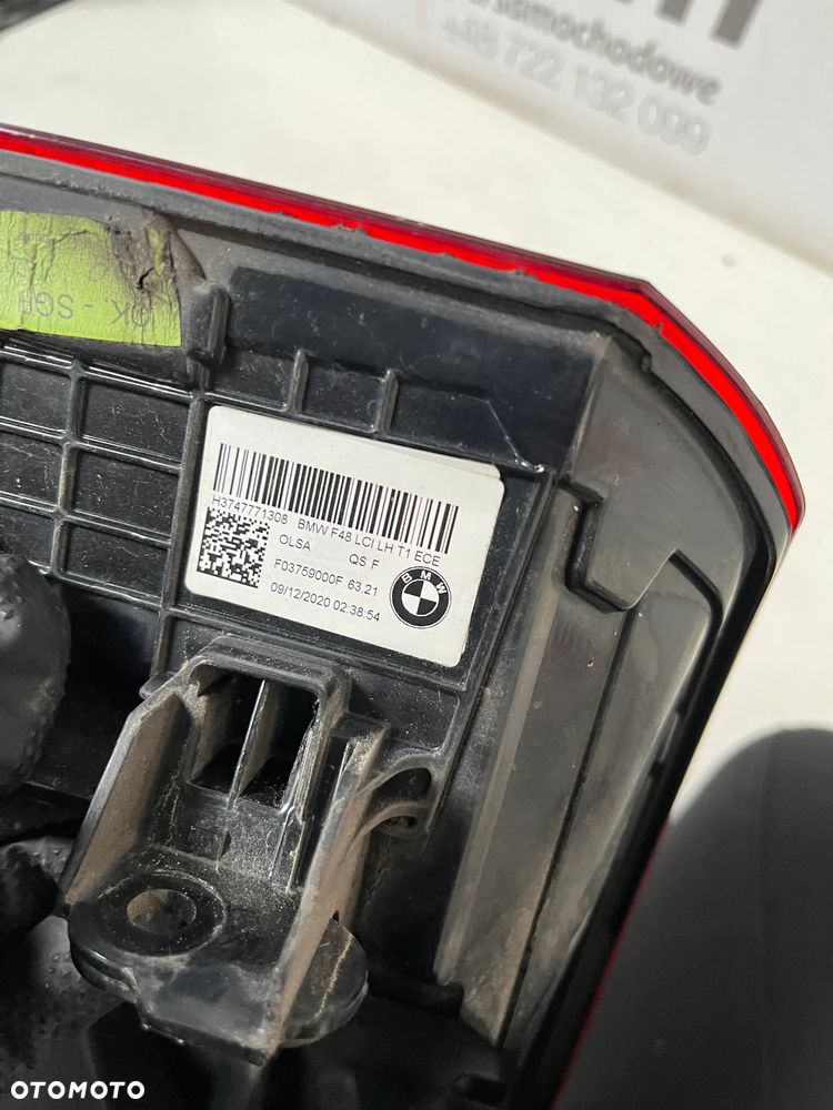 BMW X1 F48 LIFT LCI 2021R LEWA LAMPA TYŁ LED H3747771308   ORG. - 5