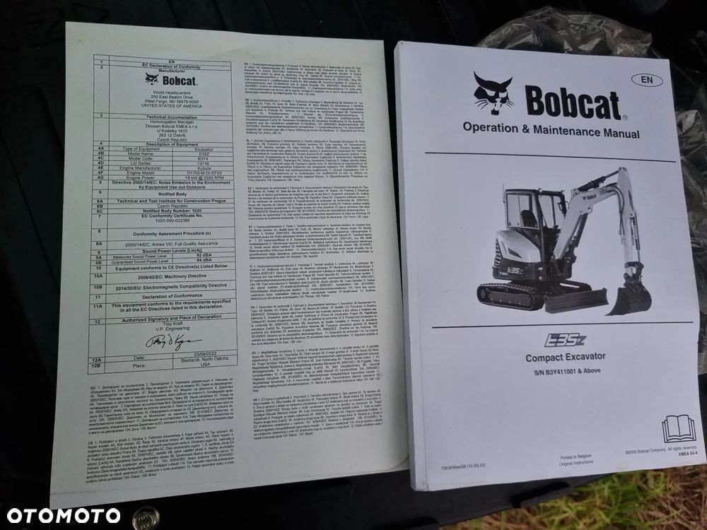 Bobcat E35Z koparka 3,5tony ROTOTIL+2 ŁYŻKI+skośna skarpówka 2023r z Norwegii jak Nowa Silnik Kubota Zero luzów wycieków DEKRA - 38