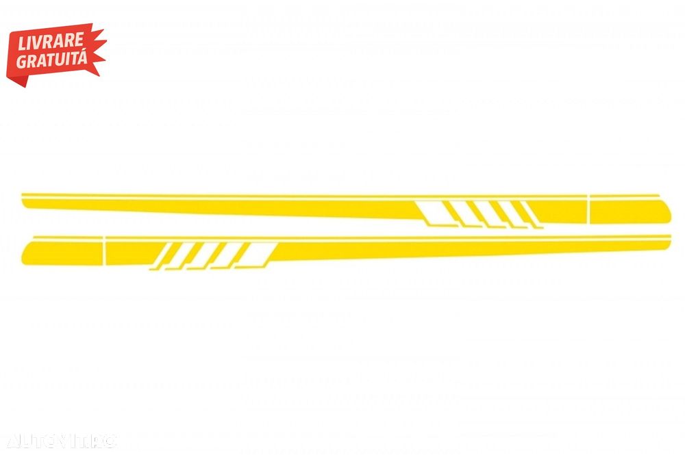 Set Stickere Capota/Plafon/Portbagaj si Laterale Galben Mat Mercedes C205 Coupe A2- livrare gratuita - 7