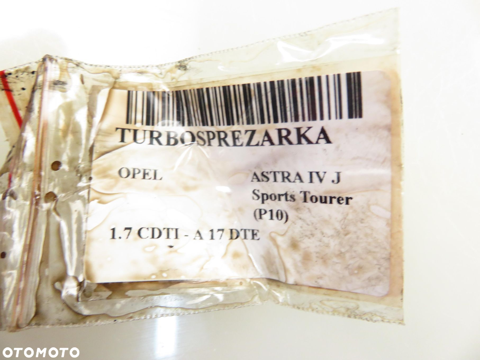 TURBOSPRĘŻARKA OPEL ASTRA J (P10) 1.7 CDTI 55567731 A 17 DTE - 12