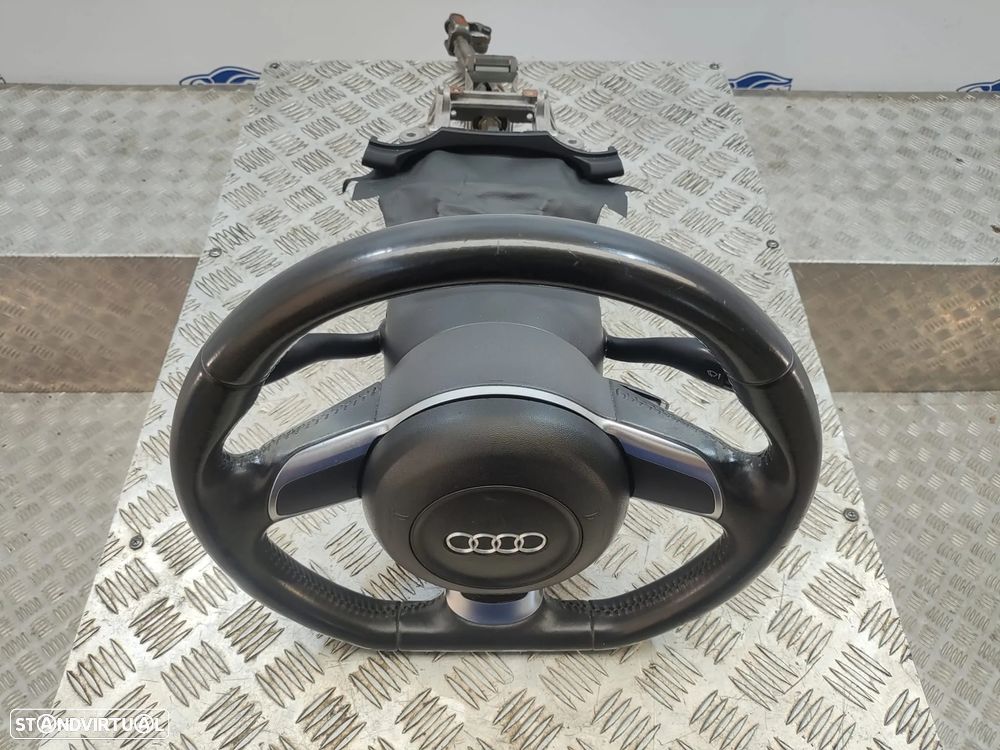Volante Completo Flat Bottom Em Pele Audi TT 8J - 9