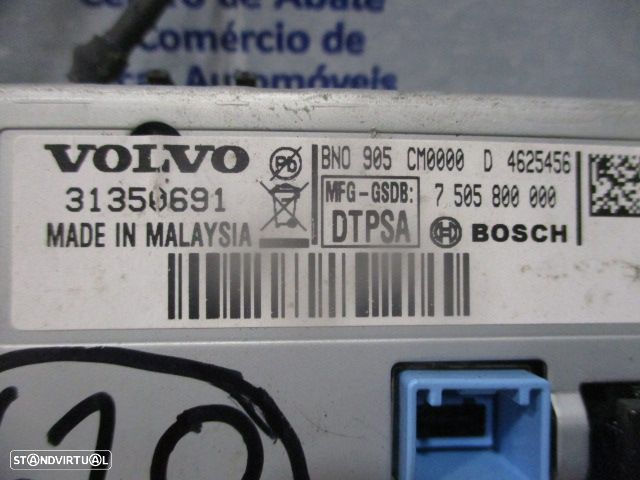 Display Relogio 31350691 7505800000 VOLVO XC60 2014 2.0D 163CV 5P AZUL DANIFICADO - 7