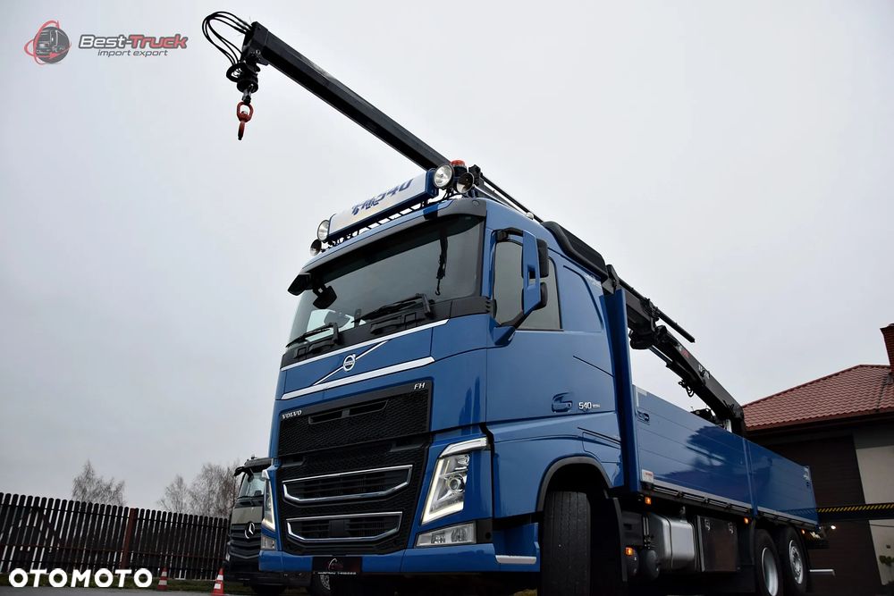 Volvo FH 540 / 6X2 / CAŁY NA PODUSZKACH /  OŚ SKRĘTNA PODNOSZONA  / HDS HIAB K177 PRO / ROTATOR / SKRZYNIA 6,7 M  / - 9