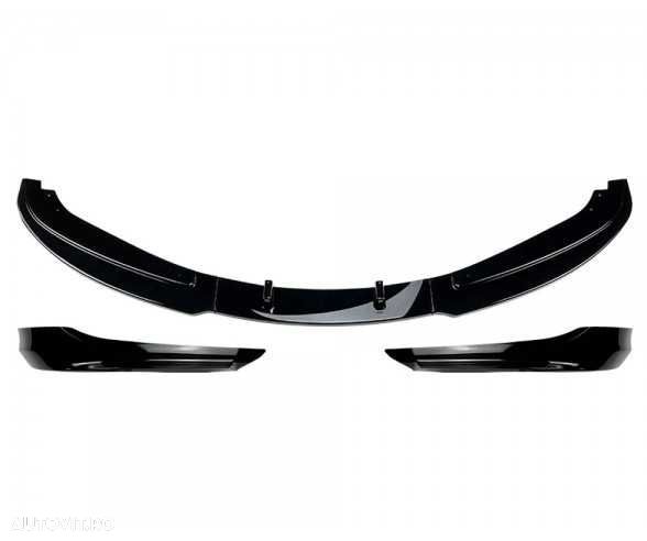 Lip Prelungire Bara Fata Cu Splitere BMW E90 Facelift cu Bara Normala - 1