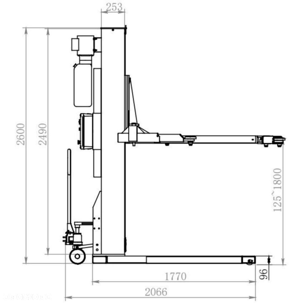 Podnośnik jednokolumnowy mobilny  Bestlift 130M - 14