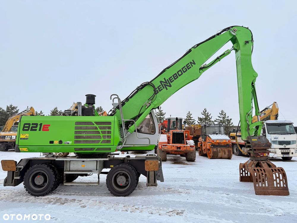 Sennebogen 821 821E przeładunkowa rozbiórkowa , wysoka kabina, chwytak sortowniczy wyburzeniowy, szybkozłącze S70, IMPORT - 4
