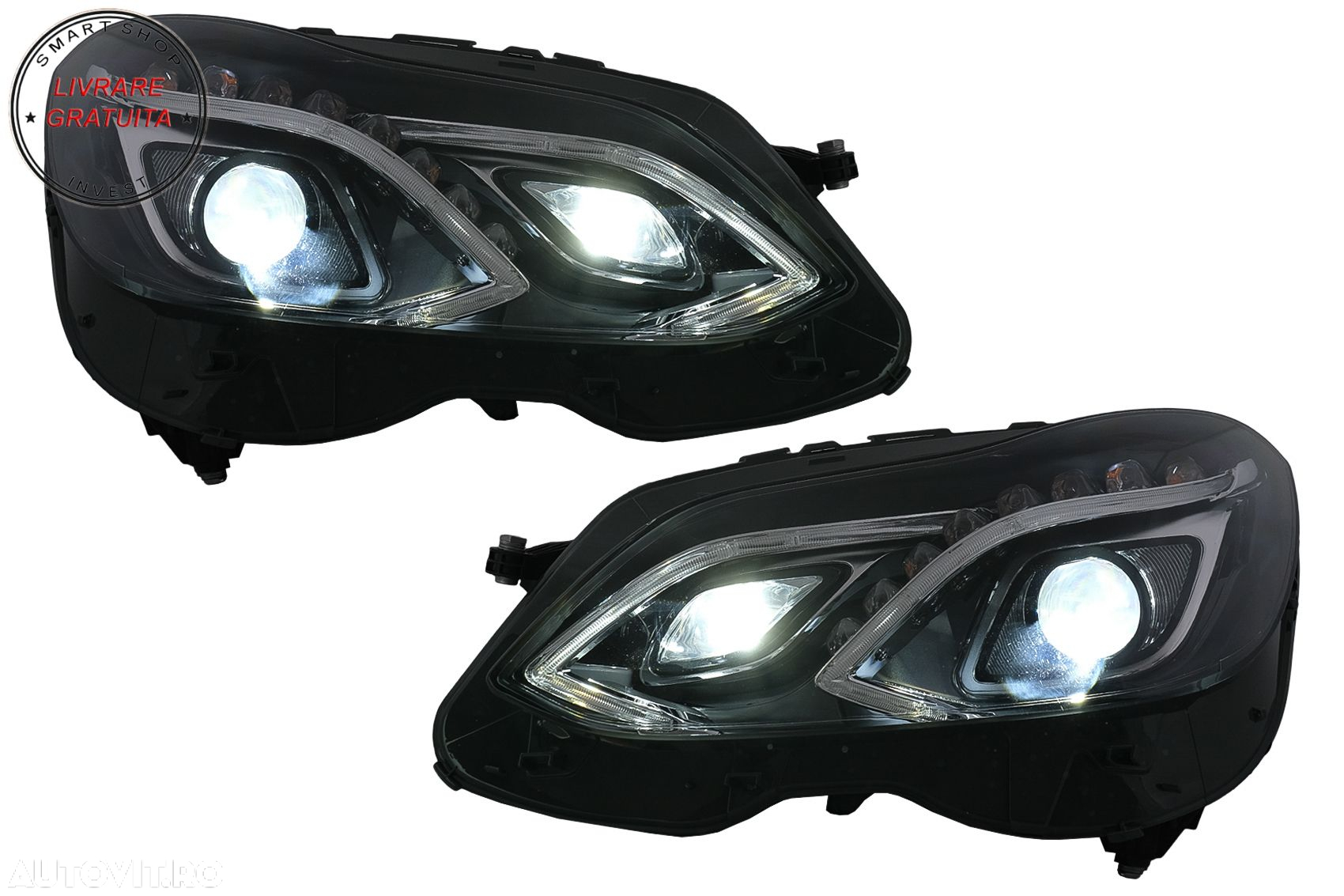 Faruri LED Mercedes E-Class W212 (2009-2012) Facelift Design- livrare gratuita - 12