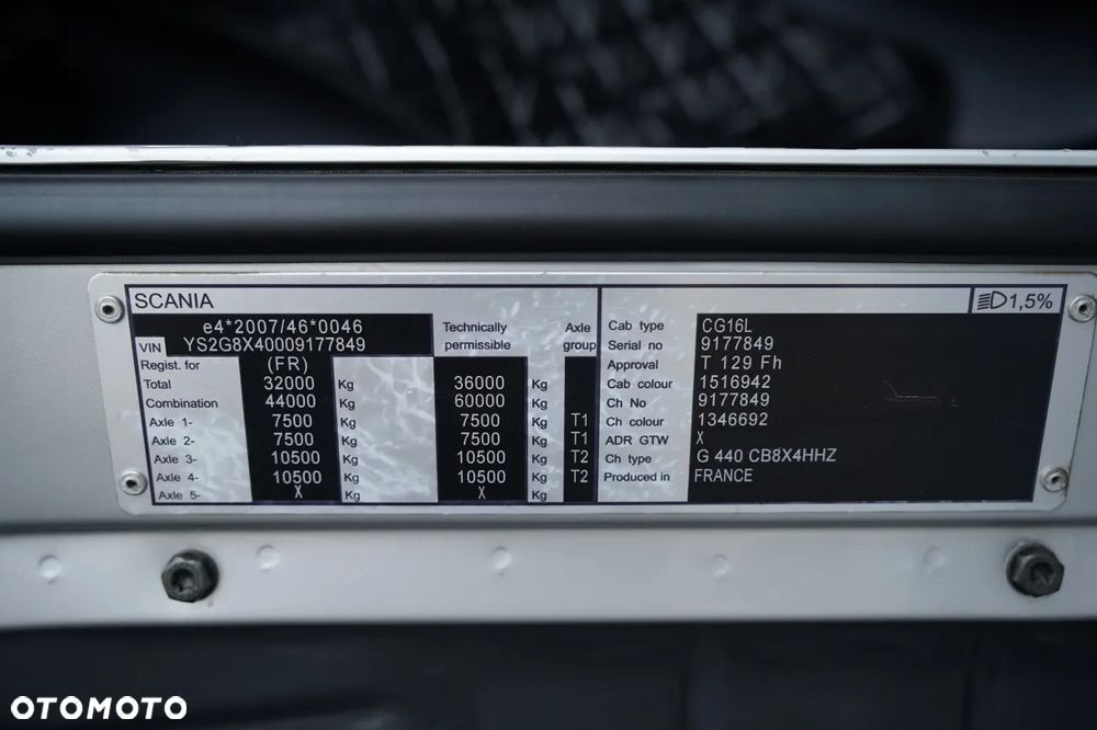 Scania G 440 / 8X4 / WYWROTKA 2 STRONNA / HYDROBURTA / HYDROKLAPA / BORDMATIC / PLANDEKA EUTOMATYCZNA / AUTOMAT - 38