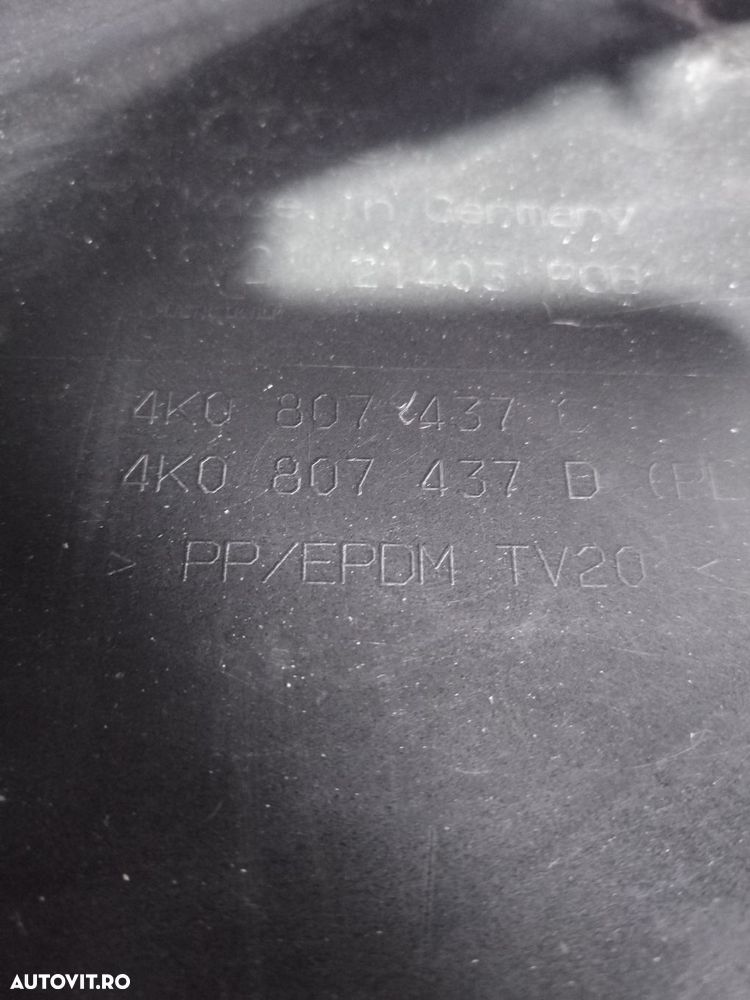 Bara fata Audi A6 C8, S-Line, 2018, 2019, 2020, 2021, 2022, 2023, 2024, cod origine OE 4K0807437C. - 18