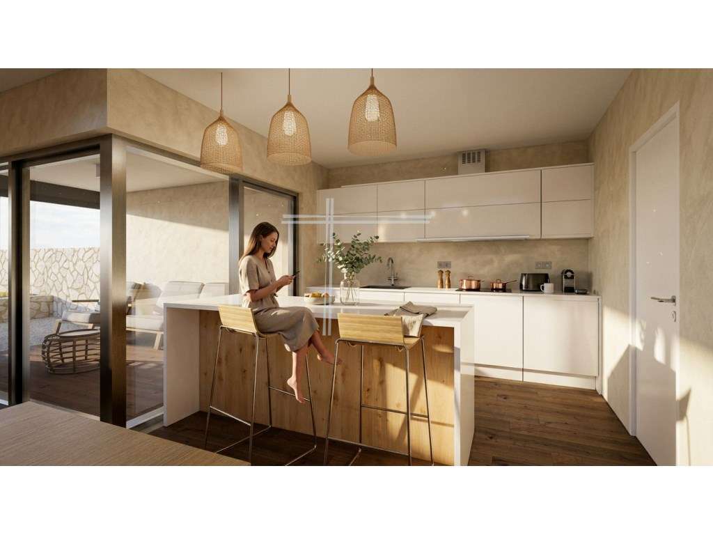 Moradia Geminada T4, arquitetura contemporânea com garagem e piscin... - Grande imagem: 5/56