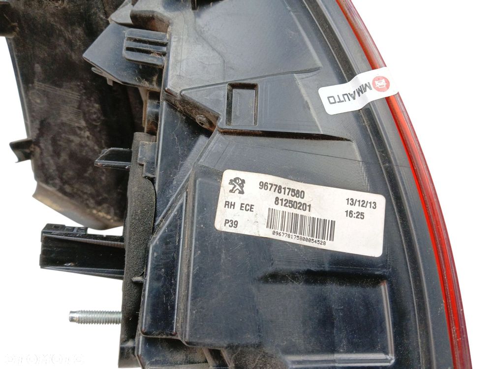 LAMPA PRAWY TYŁ PEUGEOT 308 II T9 (2014-2017) 1.6 BlueHDI 120KM 9677817580 - 5