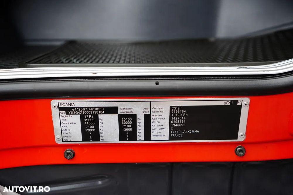 Scania G 410 / RETARDER / HIDRAULICĂ / ADR COMPLET / JANTE DIN ALIAJ / EURO 6 - 35