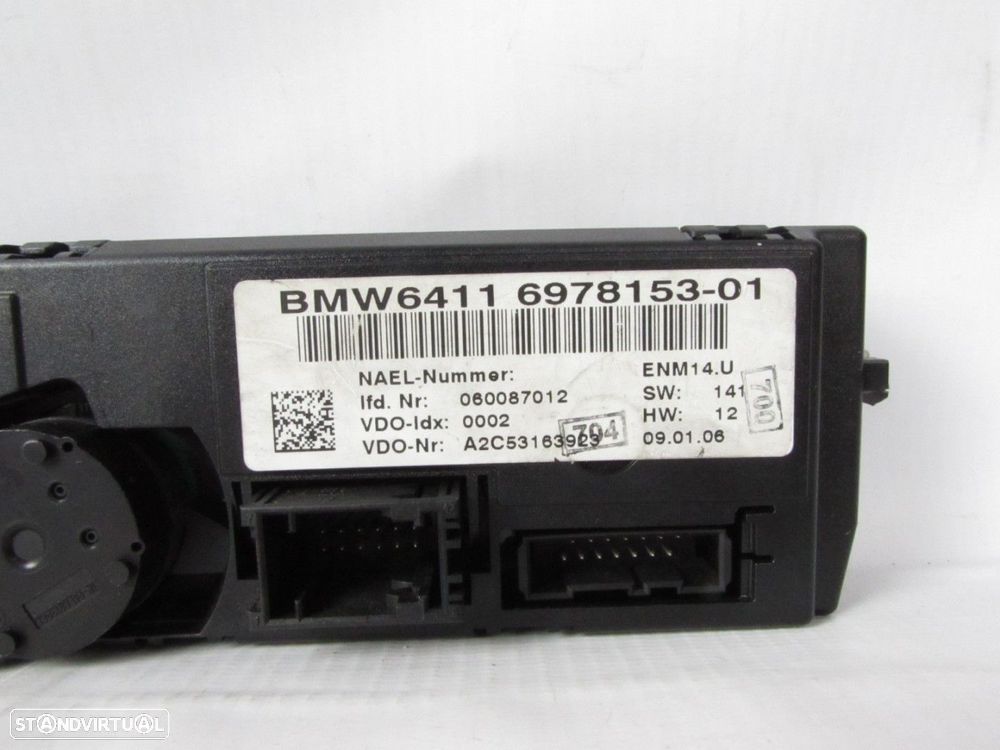 Painel AC / Ar Condicionado Automático Seminovo/ Original BMW 3 (E90)/BMW 3 Tour... - 3