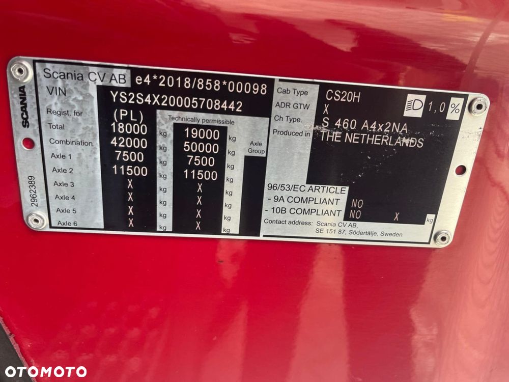 Scania S 460 A4x2NA Zawieszenie 4 poduszki tył - 6